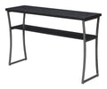 Convenience Concepts X-Calibur Console Table, Black Woodgrain / Gray Frame