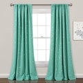 Lush Decor Star Blackout Window Curtain Panel Pair, 84 Long x 52 Wide, Turquoise