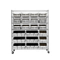 Seville Classics Heavy Duty NSF Bin Rack Solid Steel Wire Shelving Storage Unit, Patented Organizer for Garage, Warehouse, Offic