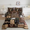 Feelyou Deer Bedding Set Toddler Size for Kids Deer Hunting Comforter Set Boys Girls Hunting Gifts Bedding Set Deer Antlers Duve