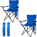 Damei century Folding Camping Chairs- Lightweight, Portable Chair for Beach, Lawn, Outdoor Sports, 2PCS Blue