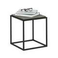 Furinno Moretti Cube Modern Stackable End Table Shelf, French Oak Grey