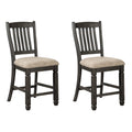 Signature Design by Ashley Tyler Creek Farmhouse 24.38 Counter Height Upholstered Barstool, Set of 2, Almost Black