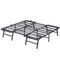 VIPSHOW 14 Inch California King Metal Bed Frame Folding Bed Frame Tool-Free Assembly Mattress Foundation No Box Spring Needed Pl