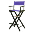 Casual Home 230-02/021-41 Black Frame-Purple Canvas Director Chair 30 - Bar Height BlackFrame