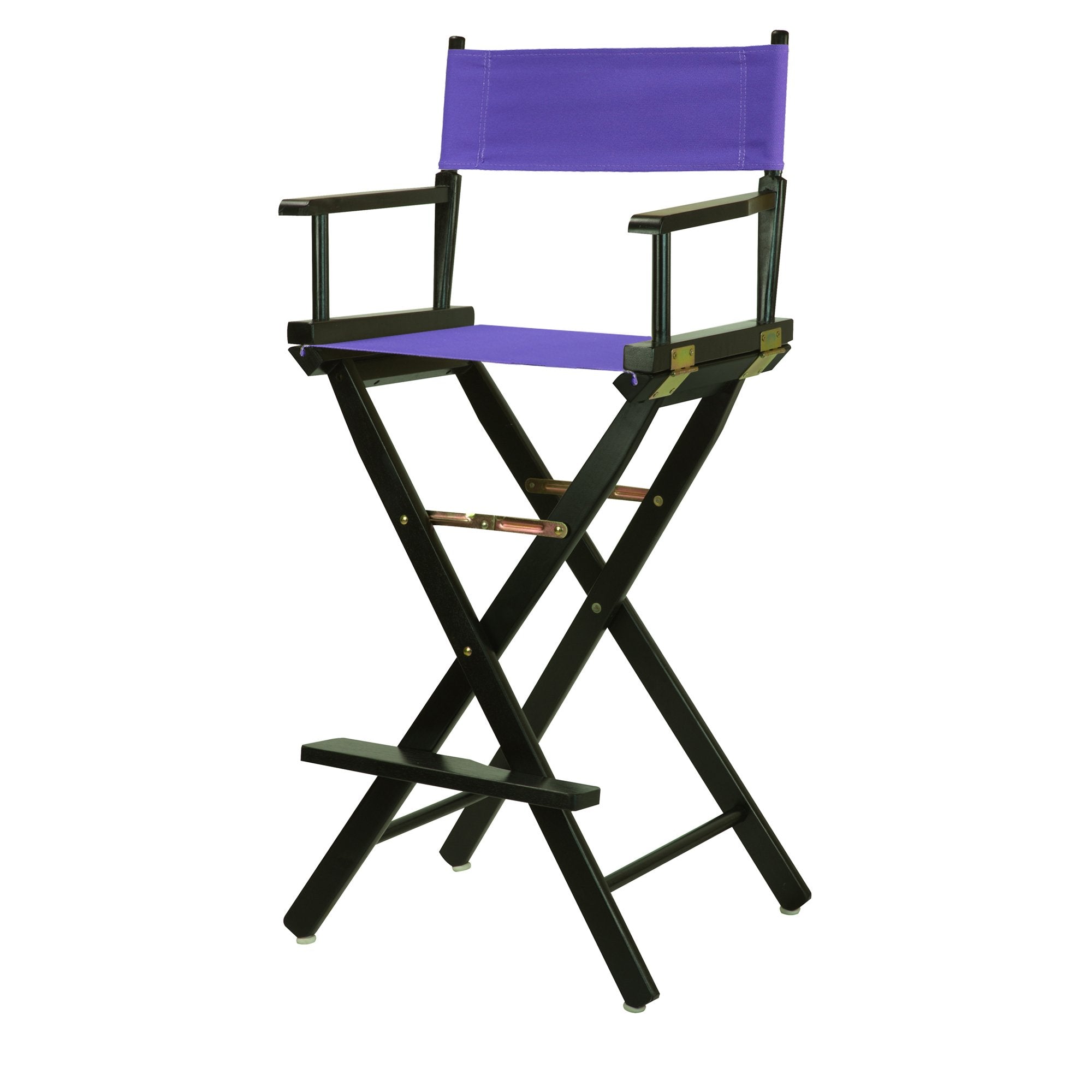 Casual Home 230-02/021-41 Black Frame-Purple Canvas Director Chair 30 - Bar Height BlackFrame
