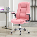 REFICCER Pink Office Chair, Ergonomic High Back Executive Office Desk Chairs for Women, 90-120 Rocking Computer Chair with Wheel