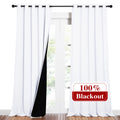 NICETOWN Full Shading Cold Blocking Curtains for Windows, Super Heavy-Duty Black Lined Blackout Curtains for Bedroom, Privacy As