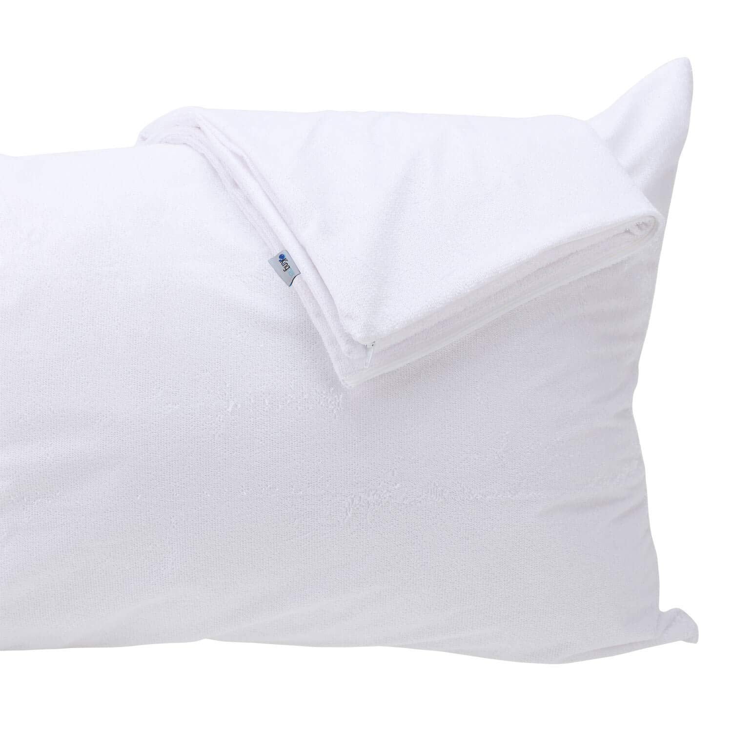 Kingnex 2 Pack Feather Proof Pillow Protectors Waterproof Drool Proof 14x26 or 16x26 Pillow Cover