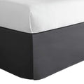 Todays Home Classic Tailored Bed Skirt Dust Ruffle, Cotton Blend Design, 14 Drop Length, Full, Grey