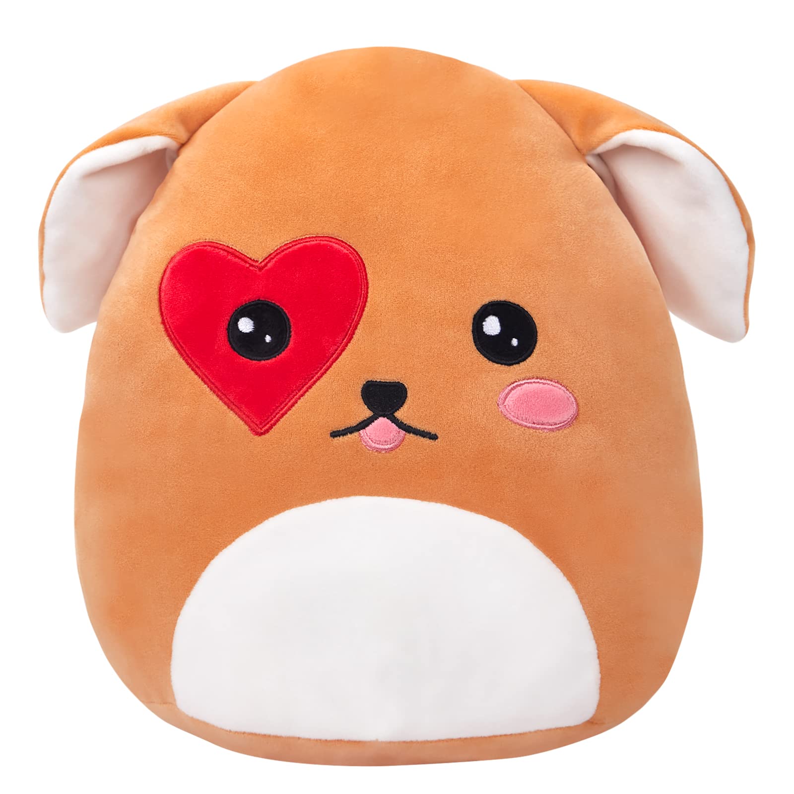 CozyWorld Puppy Dog Plush Stuffed Animals Plushie Squishy Original Heart Love You Dog Pillow Soft Cuddly Valentines for Lovers B