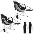 KingCamp Hammock Chair with Footrest, Swinging Portable Folding Camping Chairs for Adults MAX 440lbs Heavy Duty Foldable Oversiz