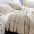 Queen Quilt Set - 90x90 Soft Washed 3-Layer Lightweight Bedspread with Multi-Lock Quilting, Minimalist Nordic Bedding, All-Seaso