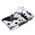 Home Soft Things Cow Print Blanket Throws Animal Black White Brown Throw for Chair Bedroom Living Room Sofa Couch Bed Outdoor Do