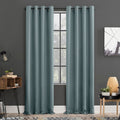 Sun Zero Soho 2-pack Blackout Energy Efficient Grommet Curtain Panel Pair, 54 x 63, Mineral