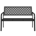 Grand patio 50  Outdoor Bench, Garden Benches with Anti-Rust Metal Powder Coated Frame, Patio Bench for Front Porch Park Outside