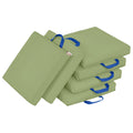ECR4Kids SoftZone Floor Cushions, Square, Flexible Seating, Fern Green, 6-Piece