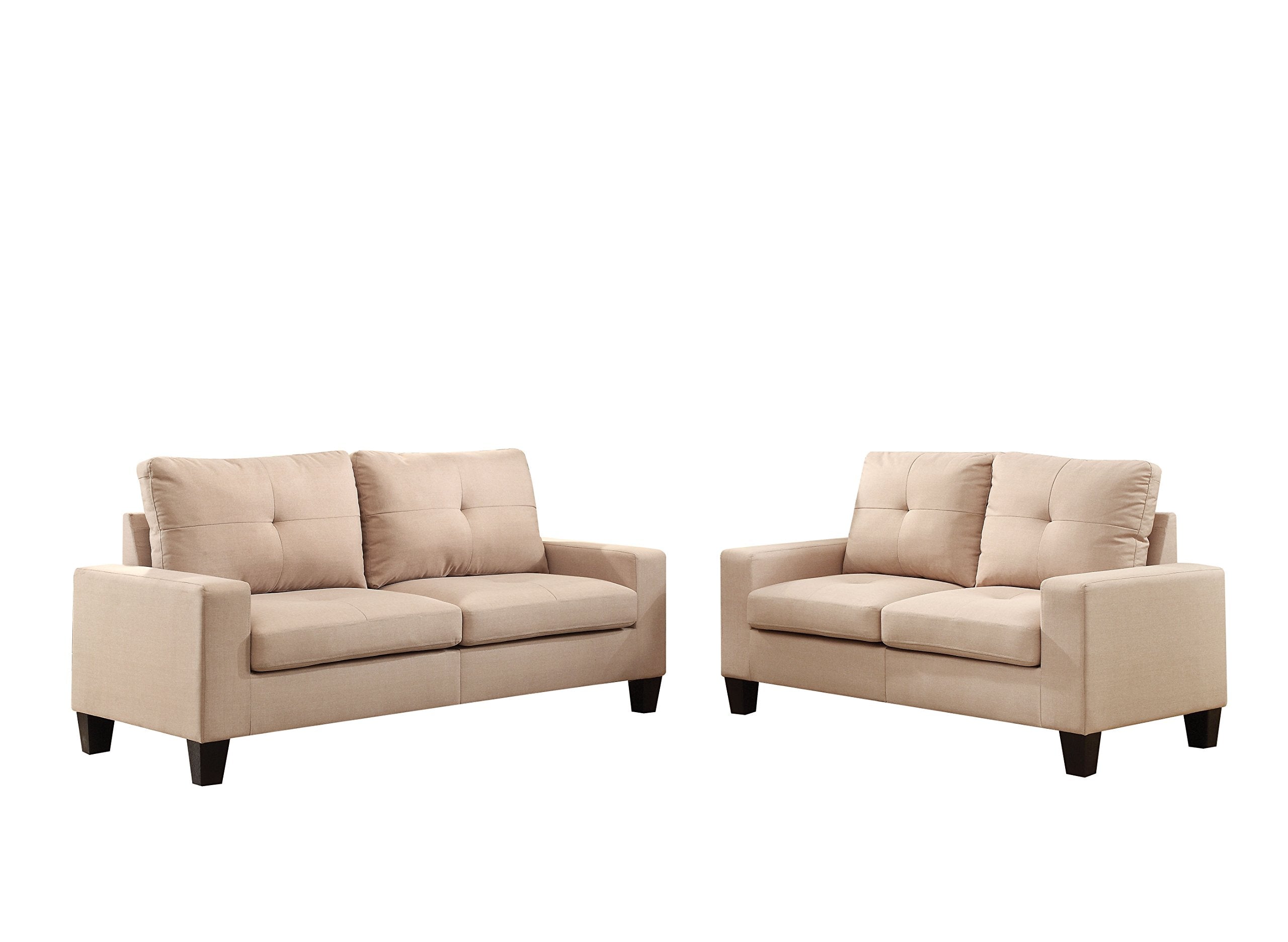 Acme Platinum II Fabric Upholstered Removable Cushion Sofa in Beige
