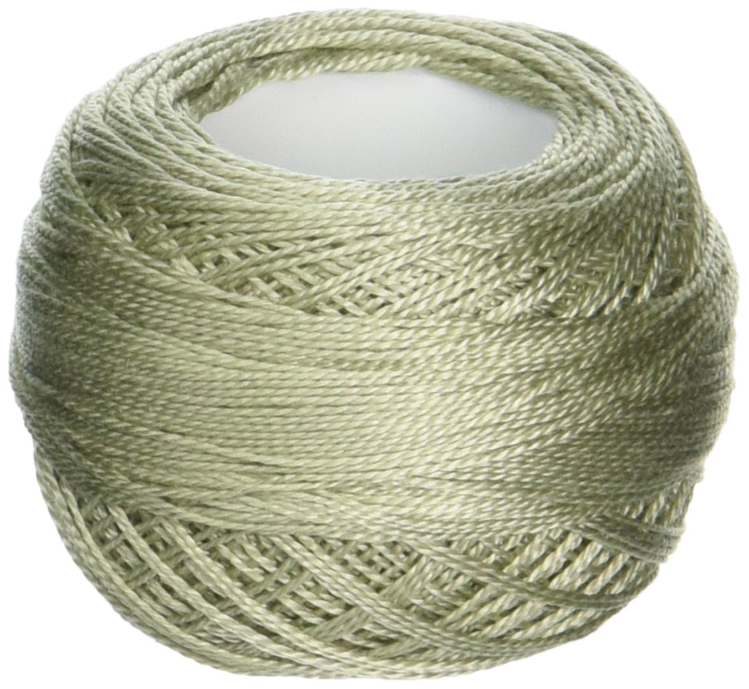 DMC 116 12-524 Pearl Cotton Thread Balls, Very Light Fern Green, Size 12