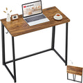 WOHOMO Folding Computer Desk, Small Writing Desk 31.5, Space-Saving Foldable Laptop Table Writing Workstation for Home Office, E