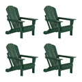 WestinTrends Outdoor Adirondack Chairs Set of 4, Plastic Fire Pit Chair, Weather Resistant Folding Patio Lawn Chair for Outside 