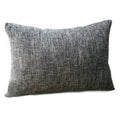 Riverbyland Dark Gray Linen Lumbar Pillow Cover 19 x 11 Decorative Throw Pillows Cover