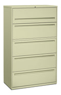 HON Brigade 700 Series Lateral File, 4 Legal/Letter-Size File Drawers, 1 File Shelf, 1 Post Shelf, Putty, 42 X 18 X 64.25