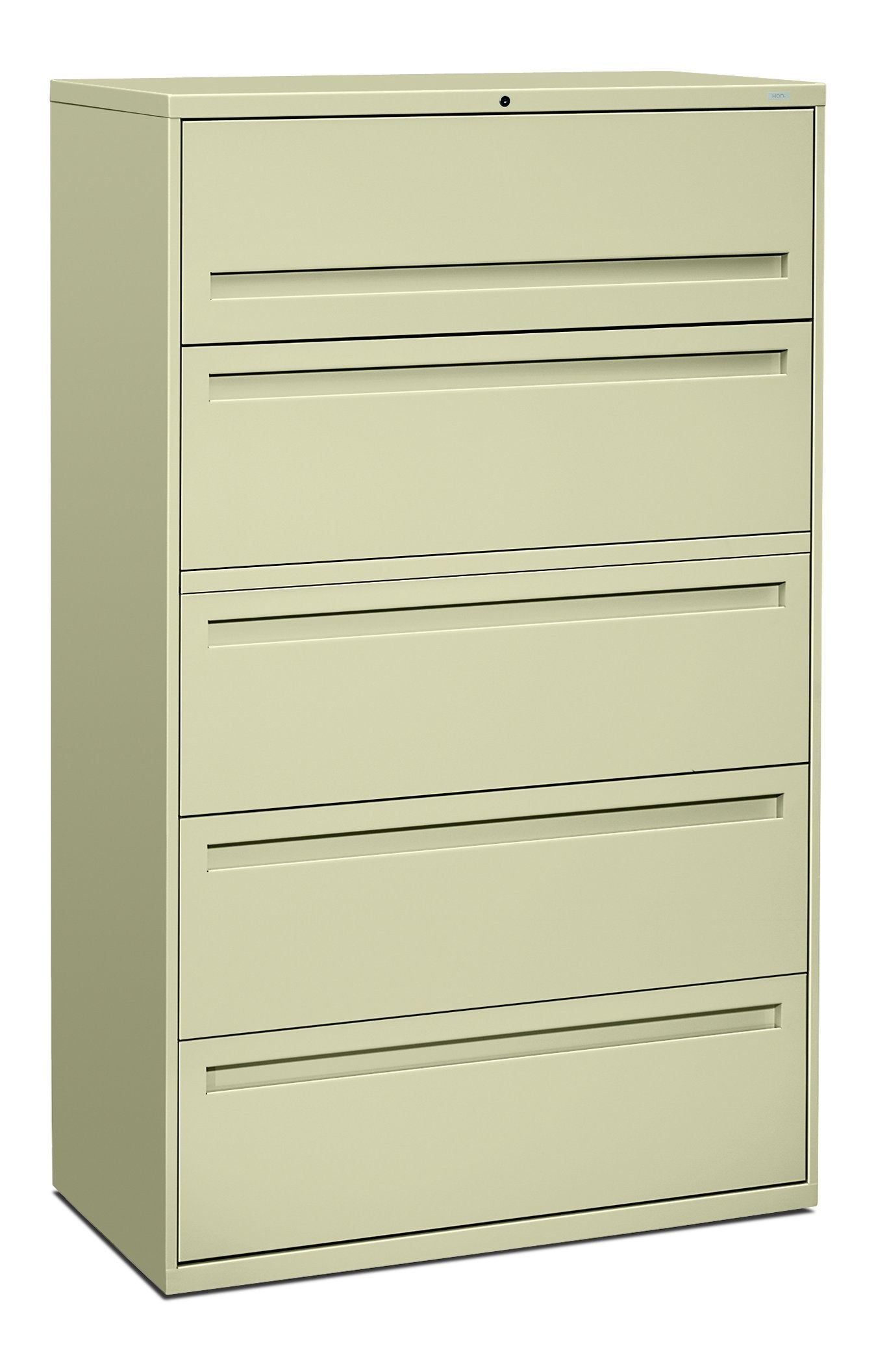 HON Brigade 700 Series Lateral File, 4 Legal/Letter-Size File Drawers, 1 File Shelf, 1 Post Shelf, Putty, 42 X 18 X 64.25