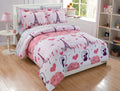 Fancy Linen Teens/Girls Comforter Set Paris Eiffel Tower Hearts Pink Grey New # Paris (Queen)