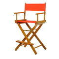 Casual Home Directors Chair ,Honey Oak Frame/Orange Canvas,24 - Counter Height