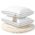 LANE LINEN Bed Pillows Standard Size Set of 2, Medium Soft Support Gusseted Hotel Pillows, Down Alternative Standard Pillow for 