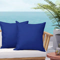 SOFJAGETQ Navy Blue Outdoor Waterproof Throw Pillow Covers Vibrant Decorative Outdoor Pillows Cushion Case Pillow Shell for Pati