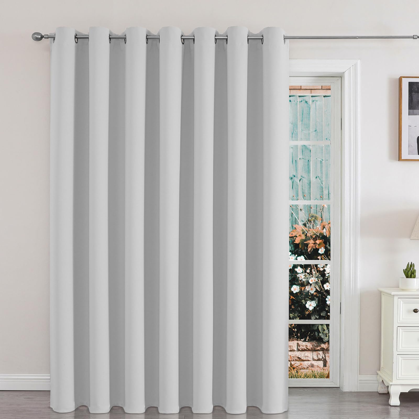 Joydeco Curtains for Sliding Glass Doors, Blackout Curtains 100 x 108 inches, Extra Wide Curtains for Patio Sliding Door Living 