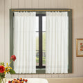 jinchan Pinch Pleated Linen Blend Curtains 54 Inch 2 Panels Light Filtering Modern Farmhouse Back Tab Drapes for Living Room Bed