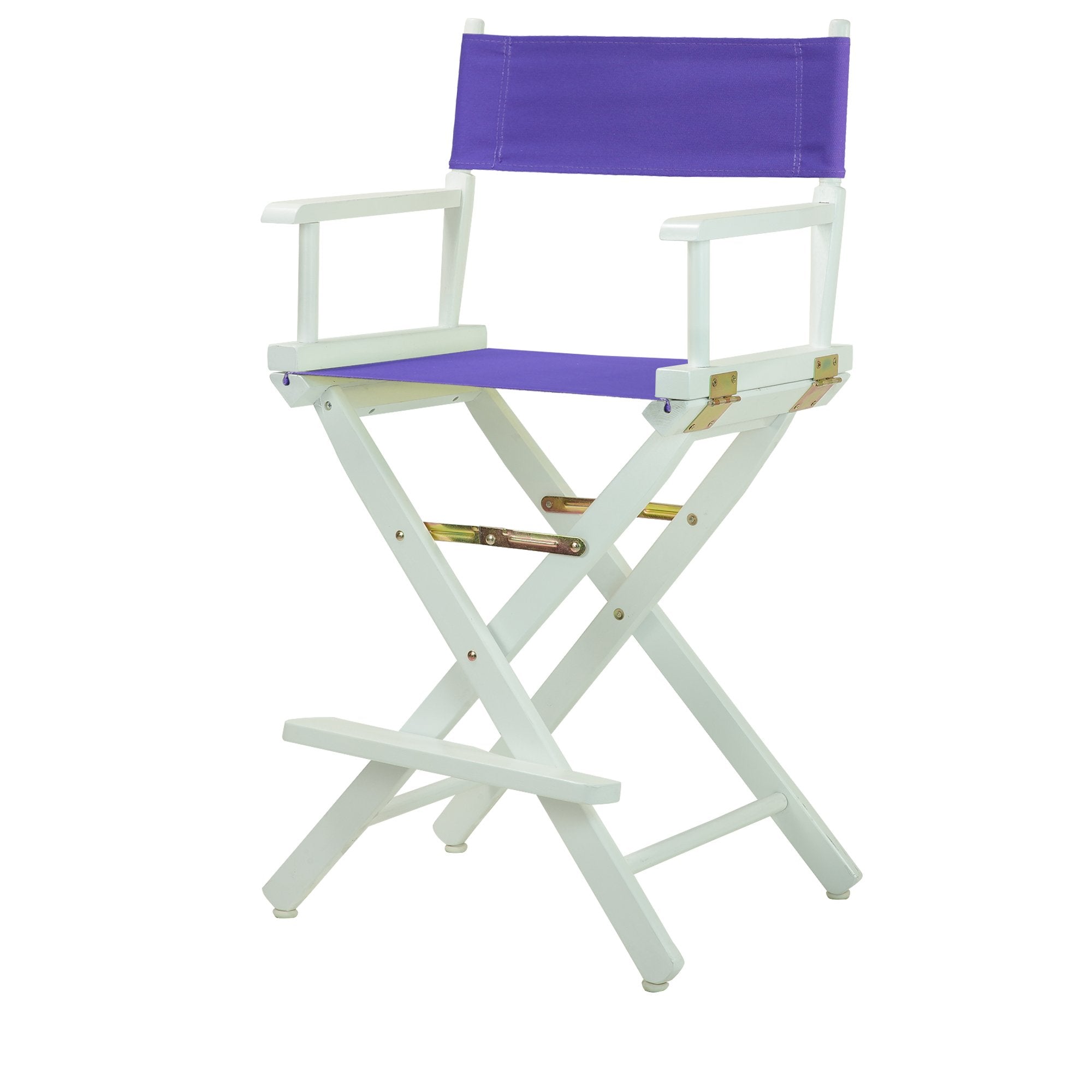 Casual Home 220-01/021-41 Temporary Seating Director Chair 24 - Counter Height WhiteFrame/Purple Canvas