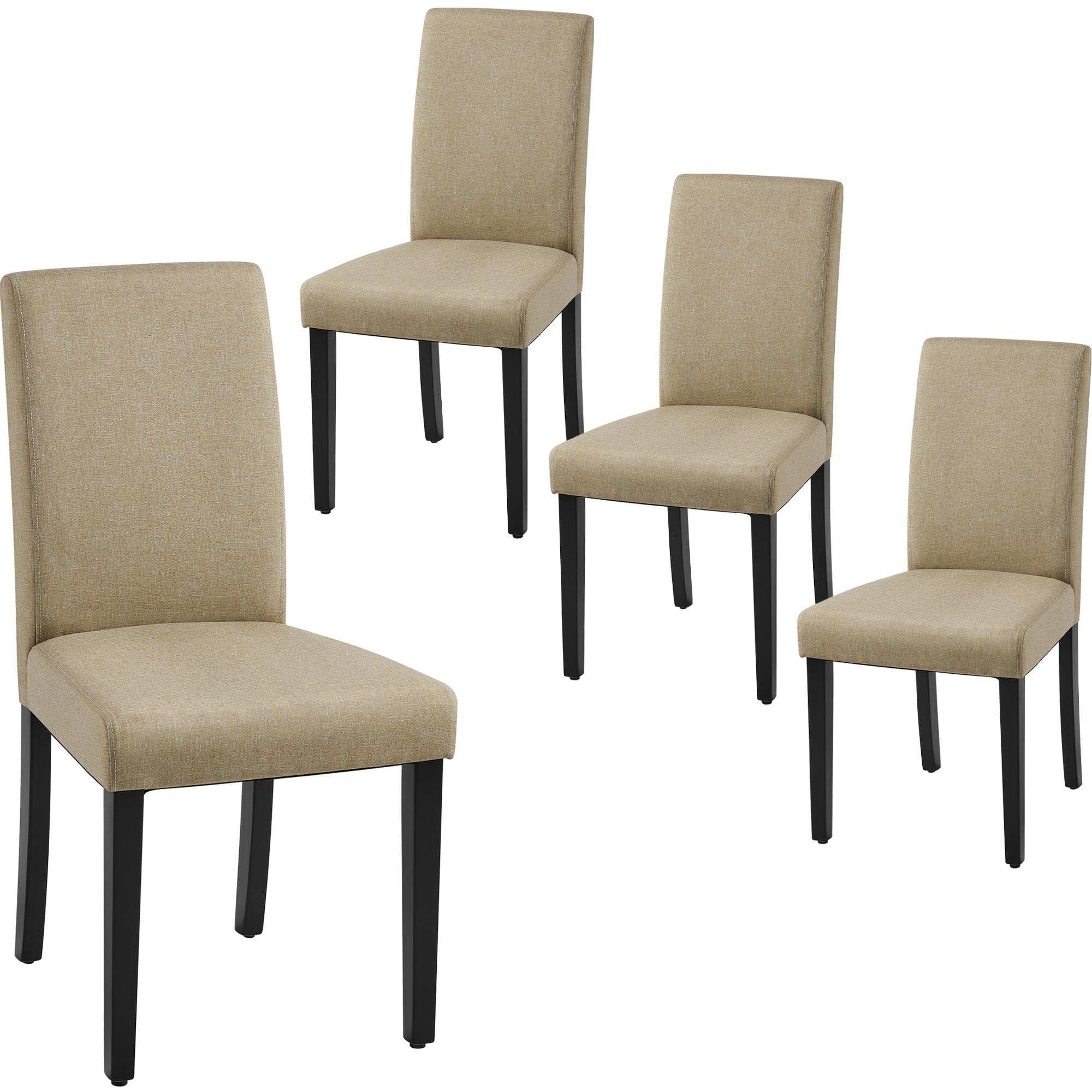 Yaheetech Dining Chair Fabric Parson Chair Modern Stylish Upholstered Kitchen Living Room Padded Chair Armless Side Chair with S