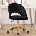 Furnimart Velvet Home Office Armless Desk Chair Adjustable Task Chairs Small Swivel Upholstered Office Chair Students Desk Chair