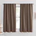 PONY DANCE Blackout Curtains Drapes - Home Decoration Light Blocking Thermal Insulated Window Back Tab/Rod Pocket Curtain Panels