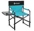 VILLEY Heavy Duty Directors Chair, Folding Camping Chairs, Portable Foldable Chair, for Camp Tailgating Lawn Picnic Fishing Beac