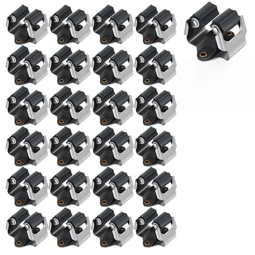 3-H Mop and Broom Holder Wall Mount 25 Pack, Broom Hanger Wall Mount for Garage Garden Shed Storage System Laundry Room Home Kit