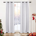 Deconovo Blackout Curtains for Bedroom, Thermal Insulated Room Darkening Window Drapes, Energy Efficient Grommet Curtains,Light 
