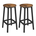 VASAGLE Bar Stools, Set of 2 Bar Chairs, Steel Frame, 25.6 Inch Tall, for Kitchen Dining, Easy Assembly, Industrial Design, Rust