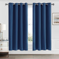 CUCRAF Blackout Curtains 63 inch Length 2 Panels Set, Room Darkening Curtains & Drapes for Living Room Bedroom, Thermal Insulate