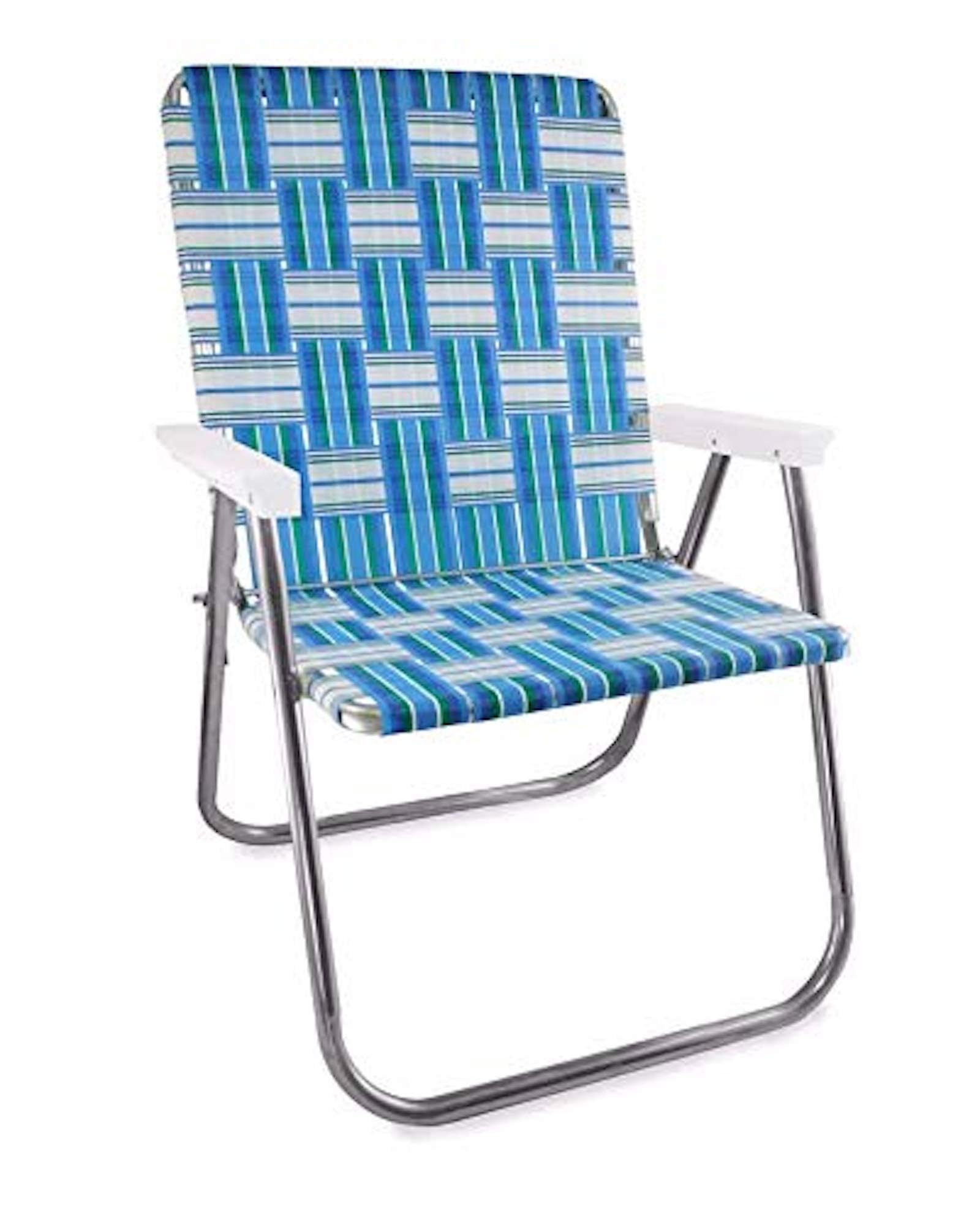 Lawn Chair USA Folding Aluminum Outdoor Patio Lawn Chair | Heavy-Duty Webbed Chairs for Camping, Sports, Beach, Yard & Tailgatin