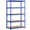 Topeakmart 5-Tier Utility Shelves, Metal Storage Shelves Garage Shelving Unit Adjustable Garage Storage Shelves Storage Racks He