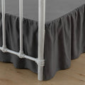 xuan dian Bed Skirt Queen Size Ruffled Bed Skirt with Split Corners, 18 Inch Drop Dust Ruffle Bed Skirt with Platform, Dark Grey