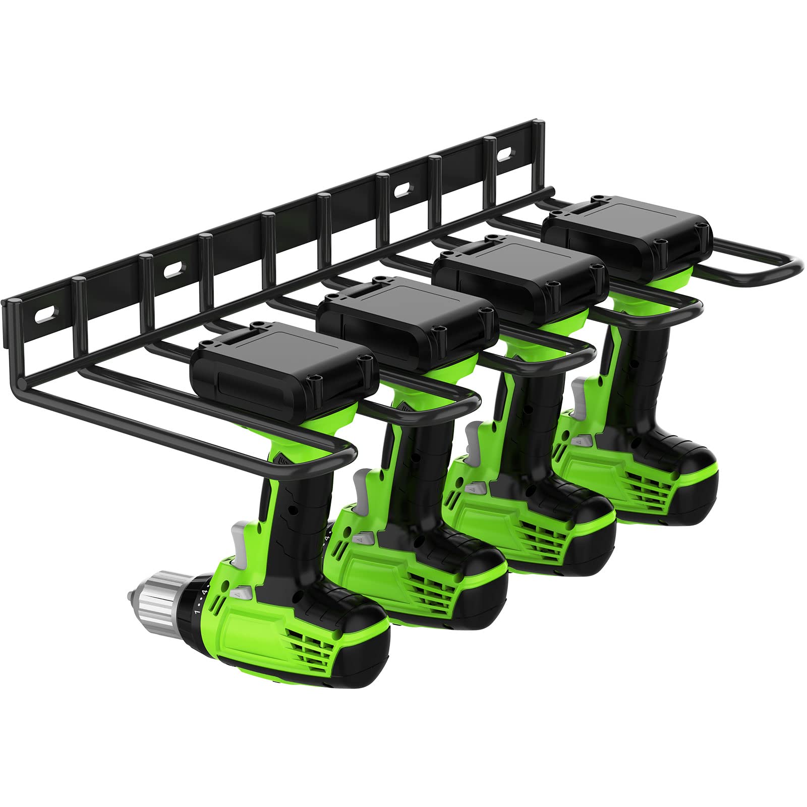 ENONCI Power Tool Organizer, Drill Holder Wall Mount,Thickened Drill Rack,50 lb Garage Storage Heavy Duty Drill Organizer Utilit