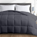 HomeSmart Weighted Comforter Queen 40 lbs, 5X Fluffier Fill Than Regular Weighted Blankets, Oversized Heavy Comforter, Grey, (88