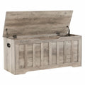 VANKILEY 47.2Storage chest extra large,storage trunk with 2 safety Hinges,Wooden storage Bench,Shoe Bench,47.2x15.7x19.1 Inch,Ea
