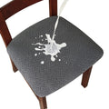 Genina Waterproof Seat Covers for Dining Room Chairs Covers Dining Chair seat Covers Kitchen Chair Covers slipcovers (Dark Gray,